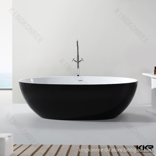 Kkr Factory Solid Surface Stone Resin Freestanding Bathtub